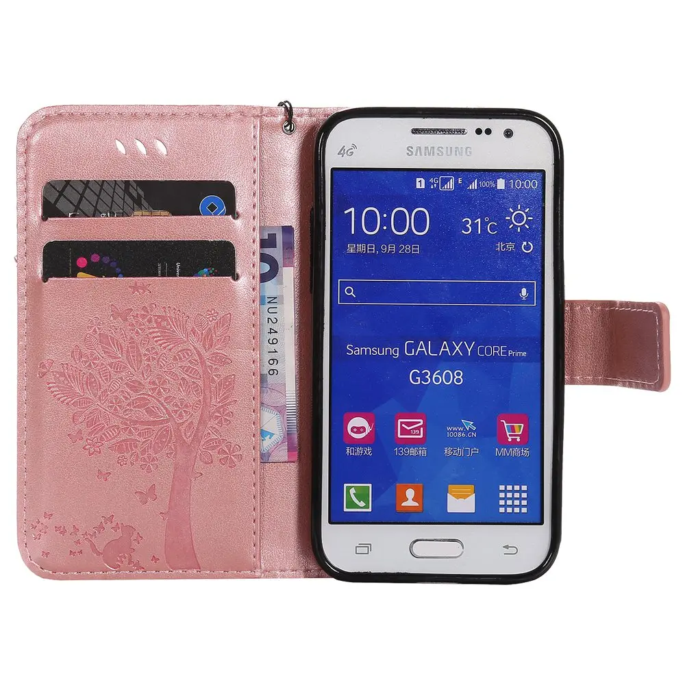 Чехол для Samsung Galaxy Core Prime G360 кожаный чехол книжка телефона G360H G360H/DS SM G360F Capa|for samsung
