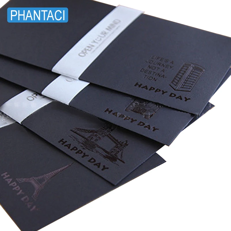 20 шт./лот черные бумажные конверты в ретро стиле винтажные Конверты европейском