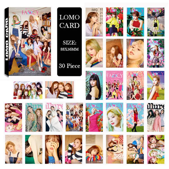 Youpop KPOP TWICE FANCY MOMO DaHyun TZUYU NAYEON альбом LOMO Cards k-pop Новая мода самодельная бумажная Фотокарта LK651 - Цвет: TWICE-08