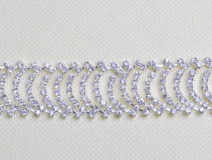 5 ярдов/партия блестящие стразы 2 см LW0109|applique trim|clear rhinestonesrhinestone crystal |