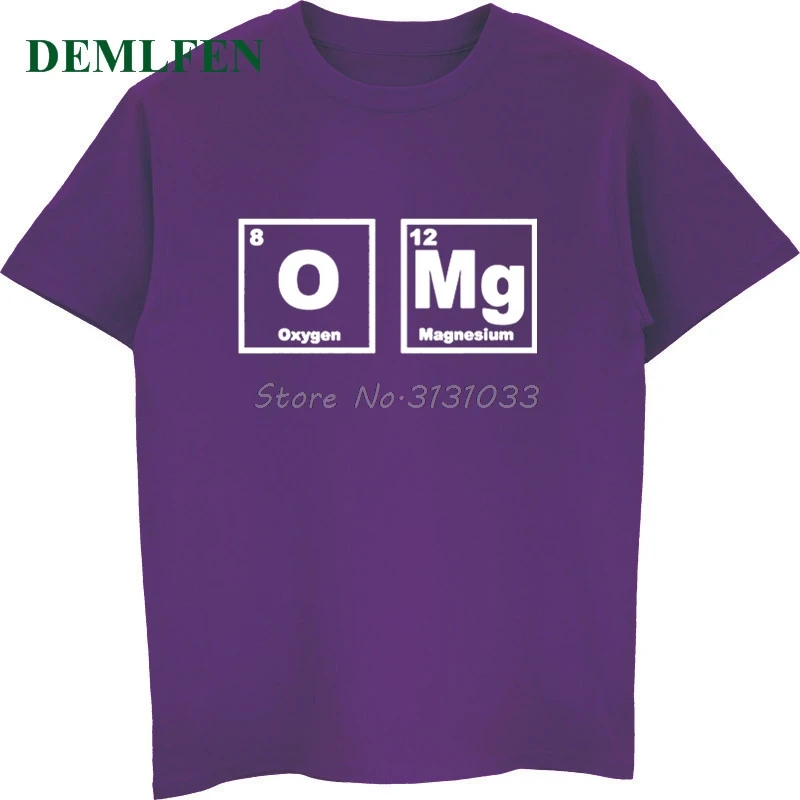 purple OMG Ele, Мужская футболка, с ментальным столом, химия, наука, забавная футболка, летняя Мужская хлопковая футболка с коротким рукавом, повседневные футболки - Цвет: purple