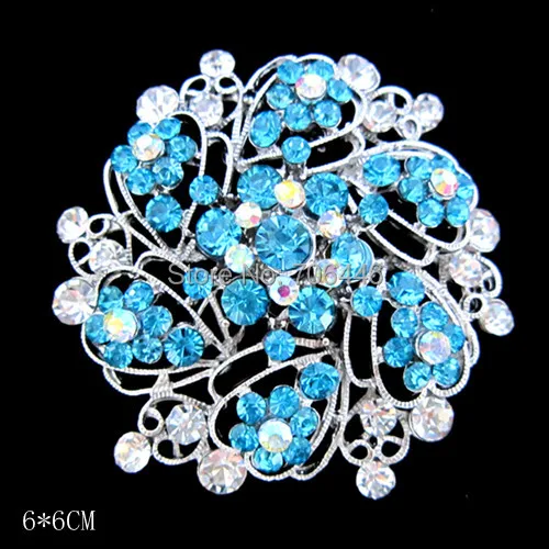 Серебряный Цвет сплав Стразы с украшением в виде кристаллов со стразами идеально