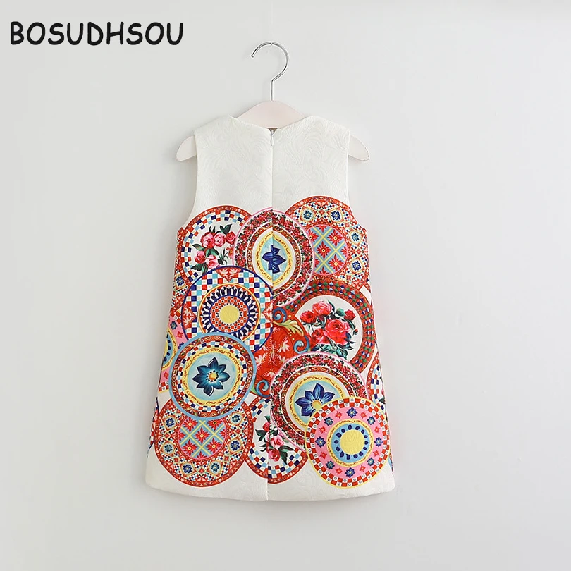 Bosudhsou/платье для девочек Новинка 2018 года сезон весна-лето платье маленьких в
