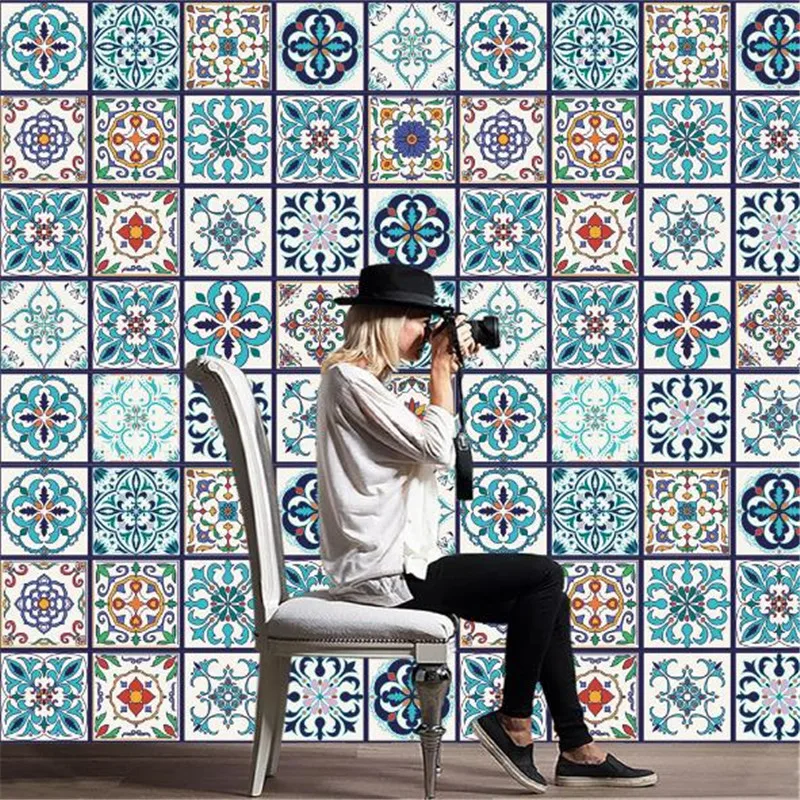 Самоклеящиеся наклейки из ПВХ для плитки 5 м|Обои| |