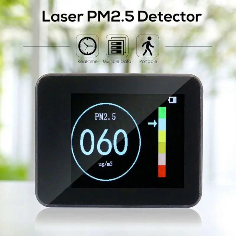 Портативный лазерный тестер качества воздуха PM2.5 детектор умный монитор для дома