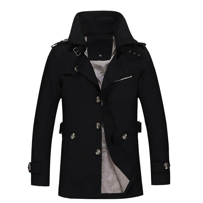 2018 autumn new Men's Business casual trench coat high quality jackets mens Fashion Windbreaker Male coats men plus size M-5XL | Мужская