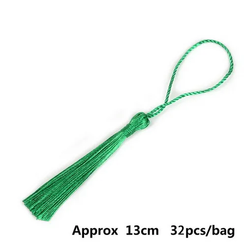 Green Лидер продаж 32 шт./пакет Длина 13 см разноцветный Tassle 8 см случайный смешанный кисточка для самостоятельного изготовления ювелирных украшений своими руками, ремесла - Цвет: Green