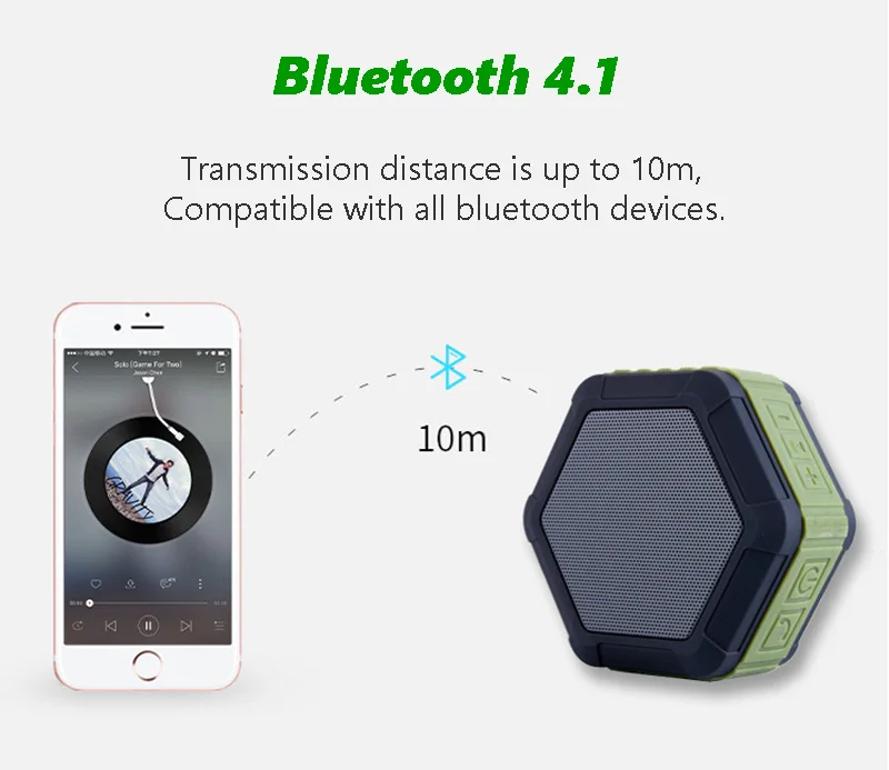 M5 беспроводной Bluetooth динамик Встроенный микрофон Bluetooth стерео IXP6 водонепроницаемый открытый динамик с басами мини портативный динамик