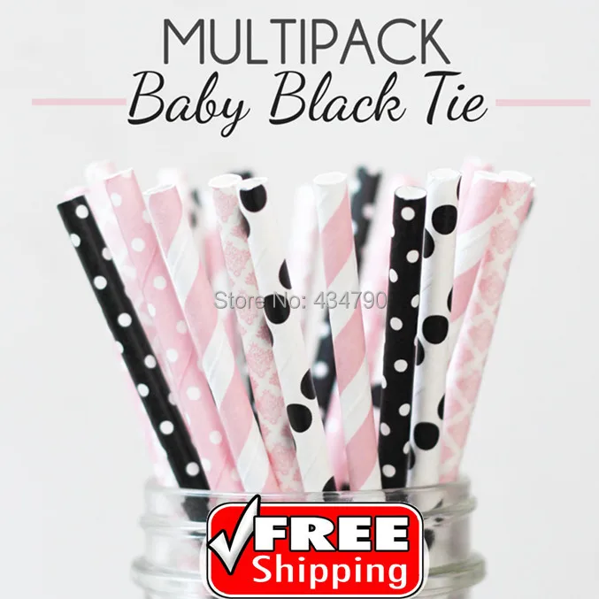 250 шт. разнообразные детские черные галстуки светло розовые в полоску горошек Swiss