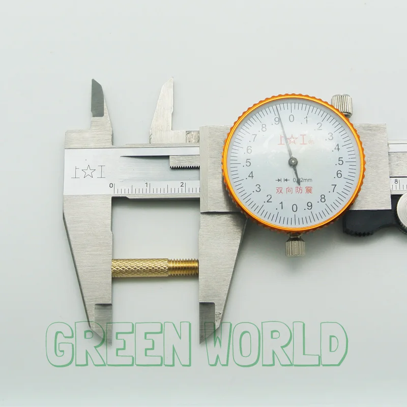 Однотонный латунный адаптер Green World 1 шт./лот наружная резьба M5 внутренняя 8-32 |