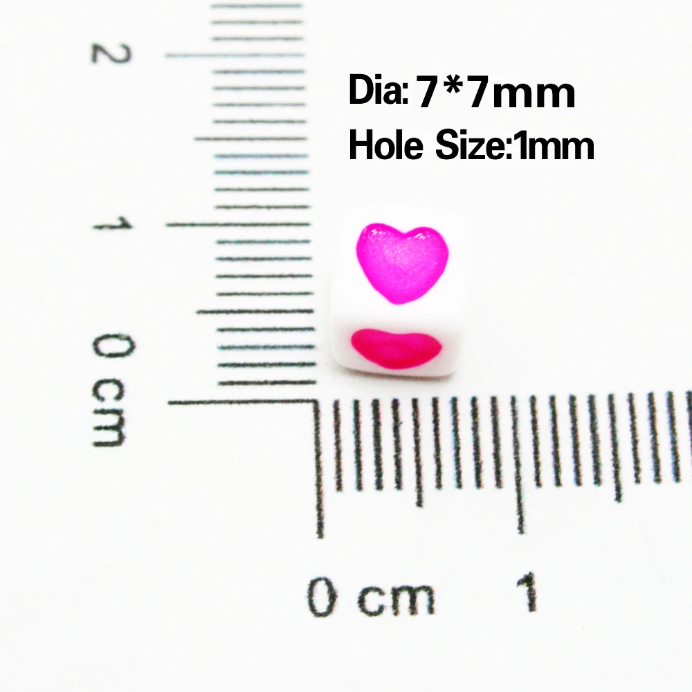 Акриловые бусины с буквами созвездиями круглые кубические в форме сердца