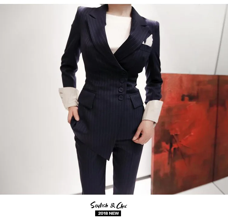 Женский офисный костюм из 2 предметов брюки в клетку деловой двух стиле ретро