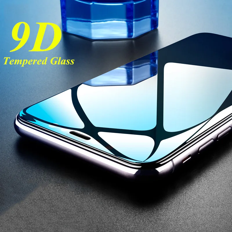 Защитное стекло для iPhone X XS Max XR закаленное защитное 9D изогнутое на 6 6S 7 8 Plus |