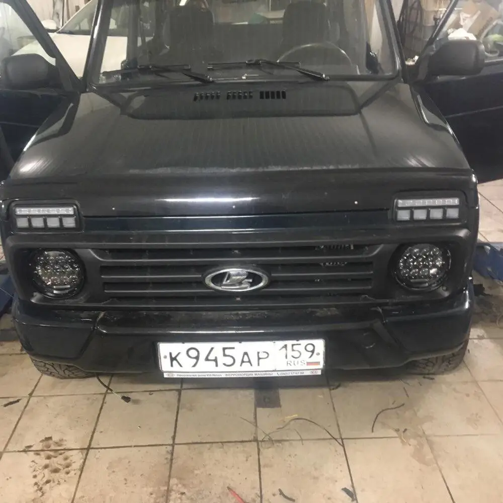 Светодиодные дневные ходовые огни для Lada Niva 4x4 1995 1 комплект/2 шт. с ходовым