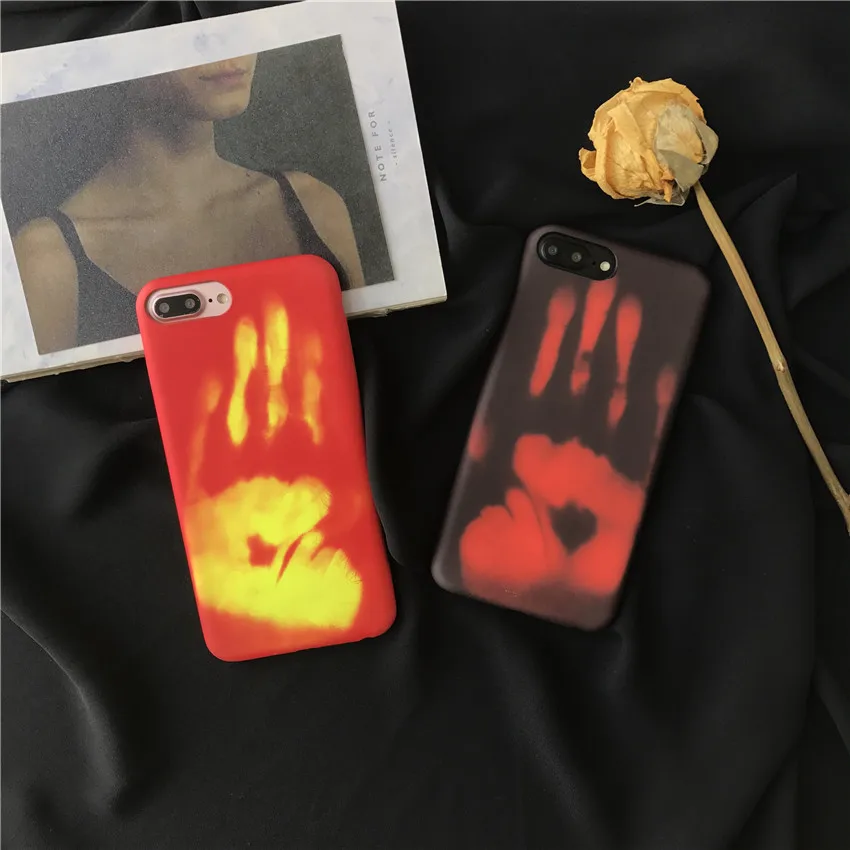 Смешно Touch it Case! горячая индукции тепловой обесцвечивание мобильного телефона Case