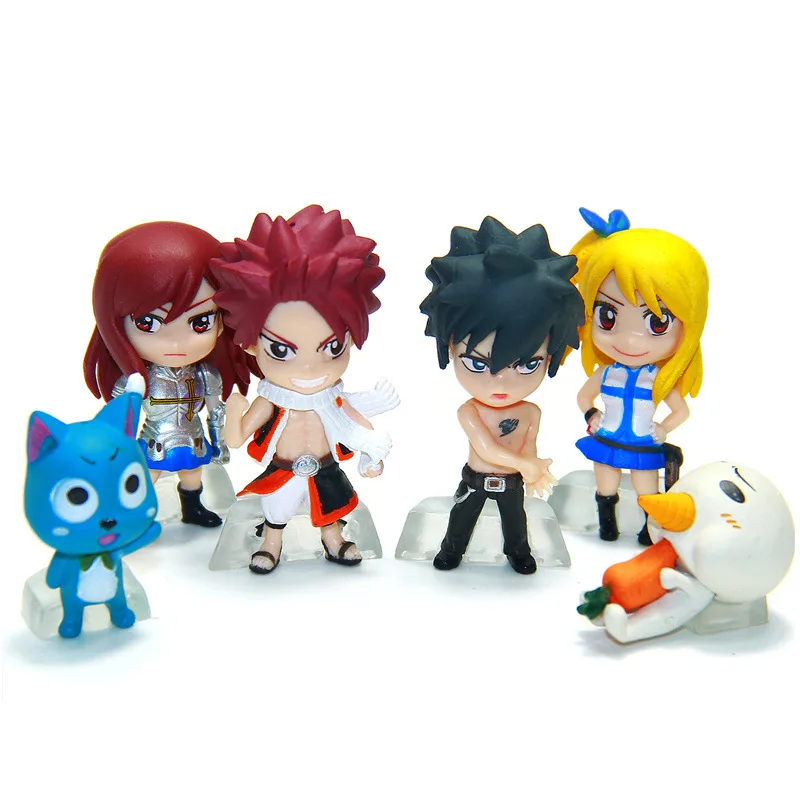 Аниме Сказочный хвост Фигурки игрушки Natsu Happy Lucy серый Elza Хвост Брелок фигурка