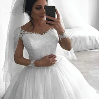 vestidos novias boda 2022 beaded lace long sleeves wedding dresses princess model design bridal wedding gowns abiti da sposa