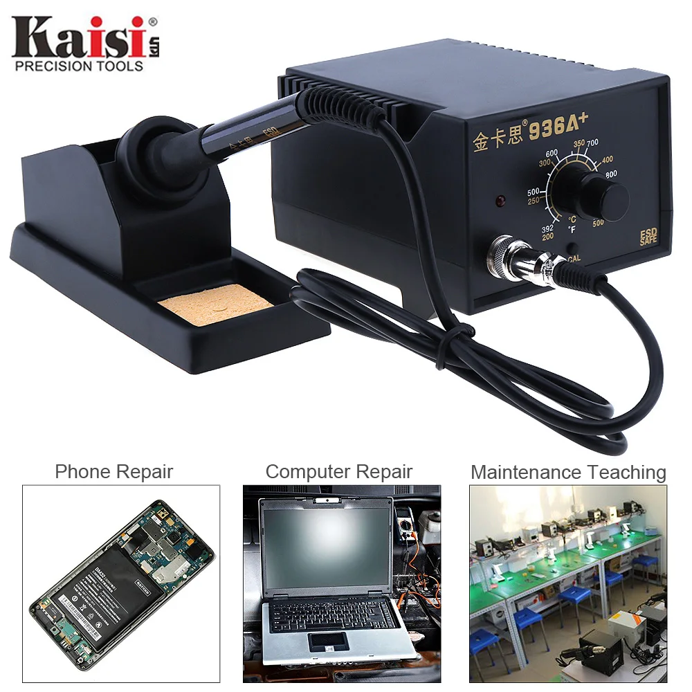 Kaisi 220V 60W Регулируемая постоянная температура паяльная станция с паяльником и