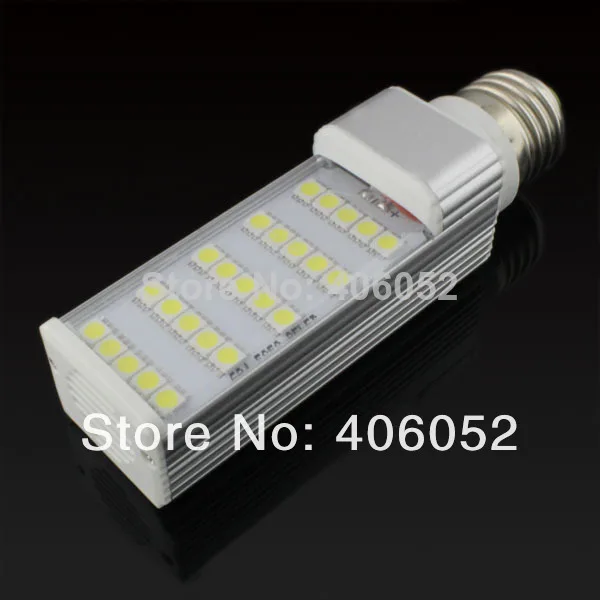 10 шт./лот Алюминиевая СВЕТОДИОДНАЯ Лампа 5 Вт 5050smd 25 светодиодов E27 G24 Светодиодная