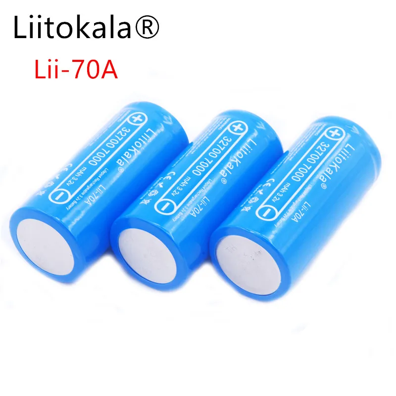 Аккумулятор LiitoKala 100% в 3 2 32700 мАч LiFePO4 35 А непрерывный разряд максимум 55