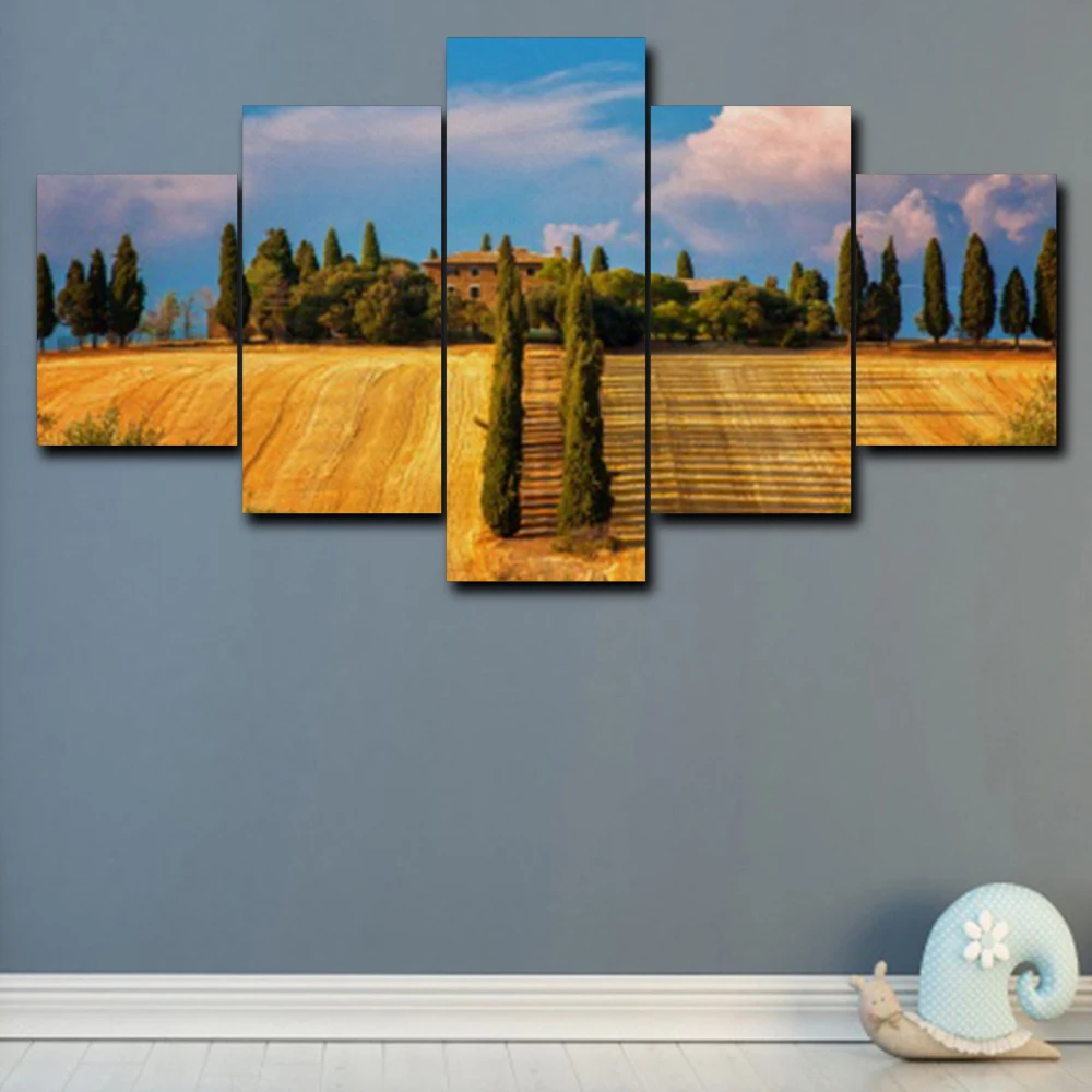 5 Panel Poster Canvas Oil Painting Wall Artwork Picture Printed for Living Room Bathroom Home Decoration Wedding Decor No Frame | Дом и сад