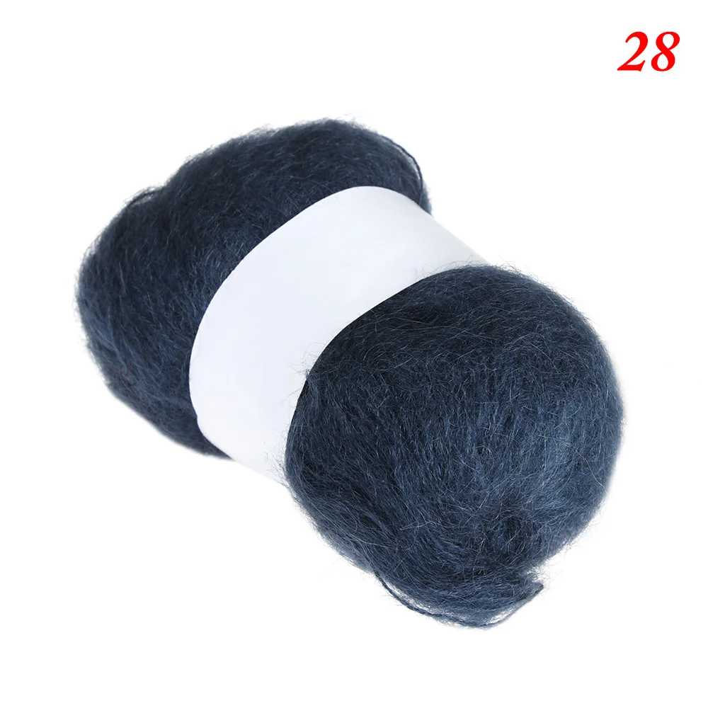 28 25g/Ball шерсть ангоры пряжи мягкий тонкий вязальная пряжа Тонкий Гладкий шерстяной пряжи для ручного вязаный шарф шаль Костюмы Hat - Цвет: 28