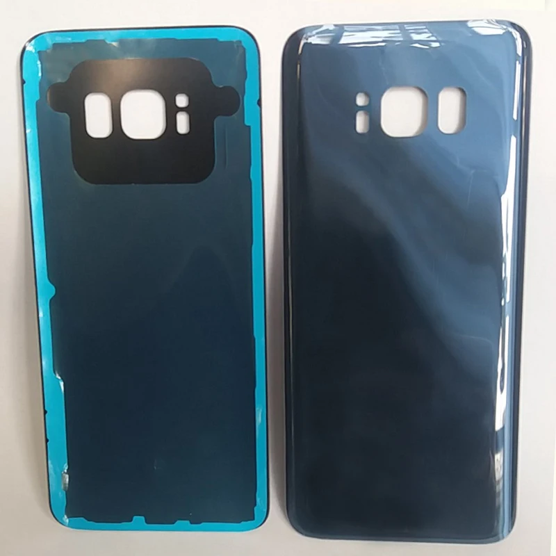 Для samsung Galaxy S8 G950 G950F S8 Plus G955 G955F задняя крышка батарейного отсека задняя Дверная панель чехол с клейкой наклейкой