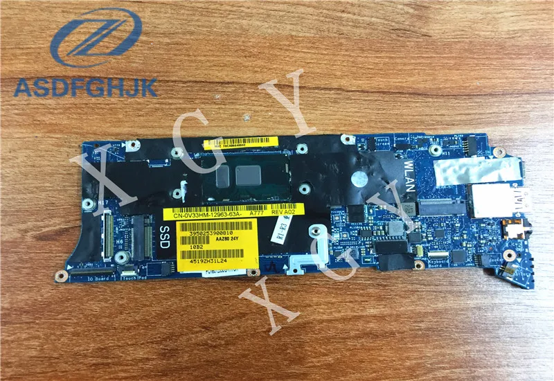 Материнская плата для ноутбука AAZ80 LA C881P Dell XPS 13 9350 I7 6500U материнская 0 V33HM 100%