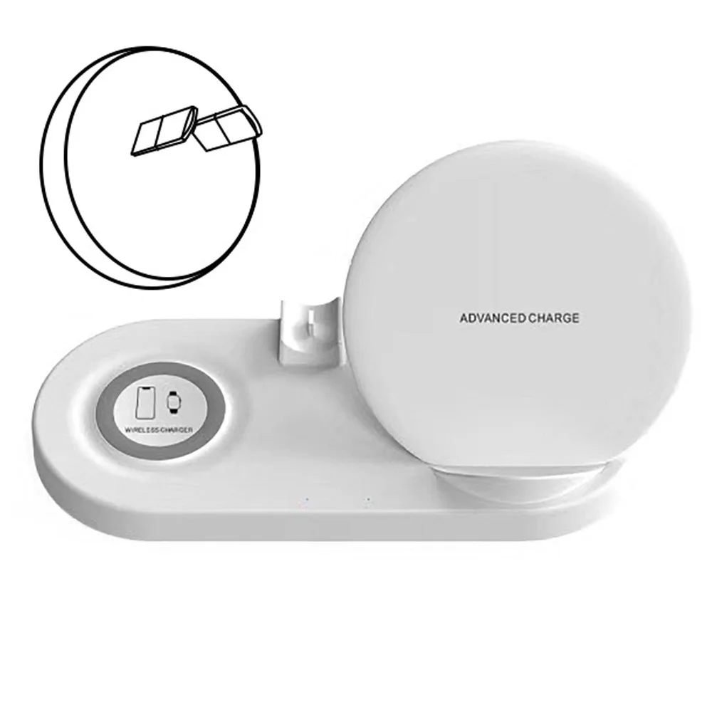 Ascromy Быстрое беспроводное зарядное устройство док-станция для iwatch Apple Watch 4 3 2 Airpods iPhone X XS Max XR 8 Plus QI Быстрая Зарядка Док-станция - Тип штекера: AU Plug