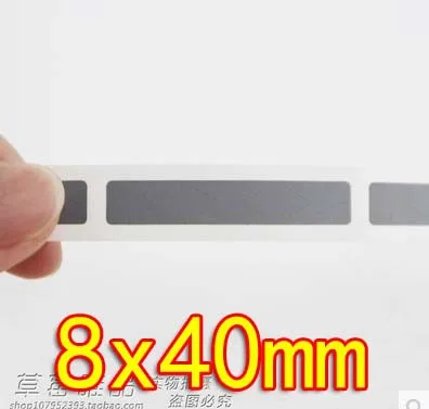

8x40MM - Sliver Gray Scratch coating film scratch card stickers-1000pcs /roll