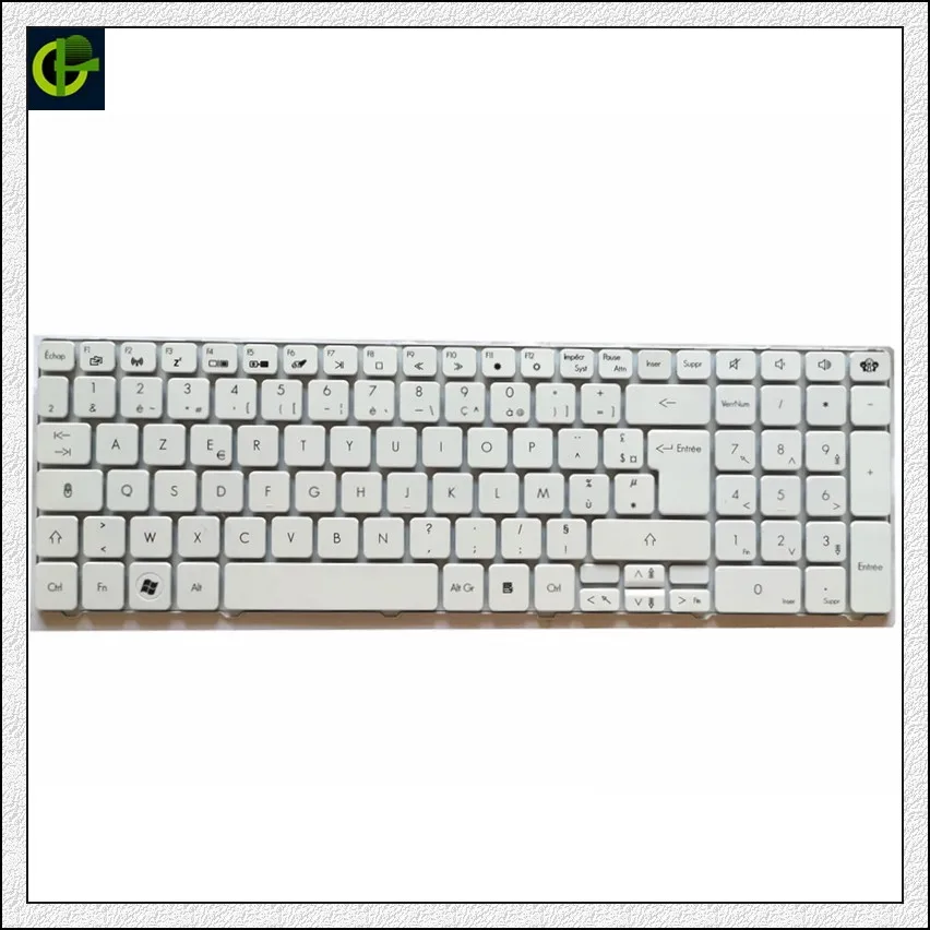 

French AZERTY Keyboard For Packard Bell Easynote LE11-BZ LE69-KB Série NEUF eMachines V104730DK3 FR 90.4HV07.S0f FR white