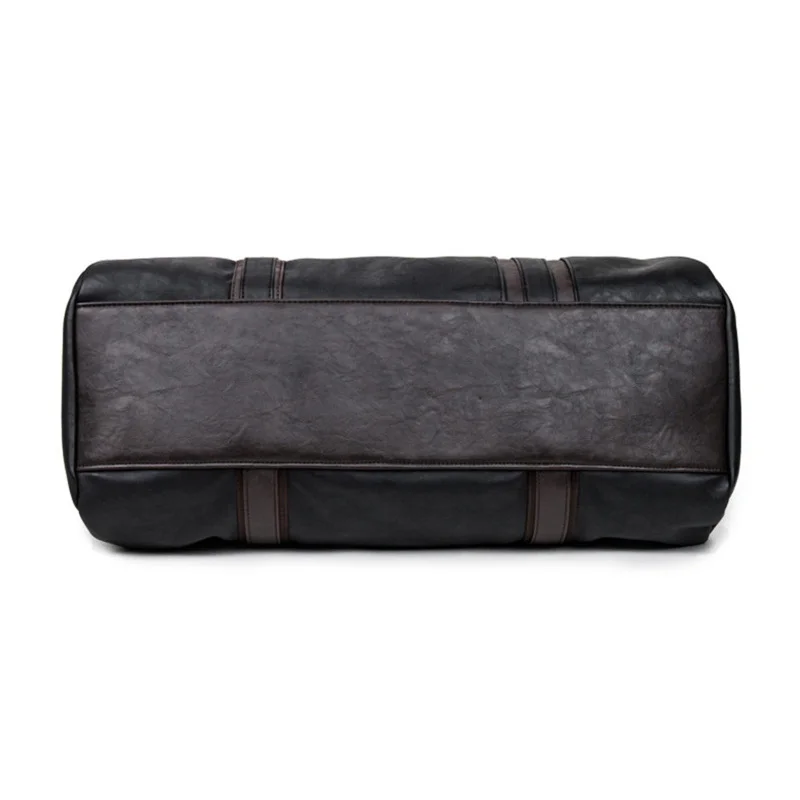 Fashion Male Travel Bag Men's PU Leather Shoulder Vintage Duffle Handbag Large Capacity Crossbody Daily Life Tote Bag Y592