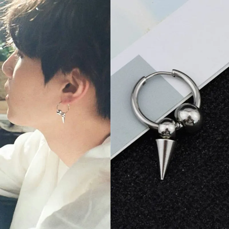 KPOP DNA корейская мода V 1 шт. ювелирные изделия Bangtang мальчики серьги Suga серьги-гвоздики для женщин мужчин