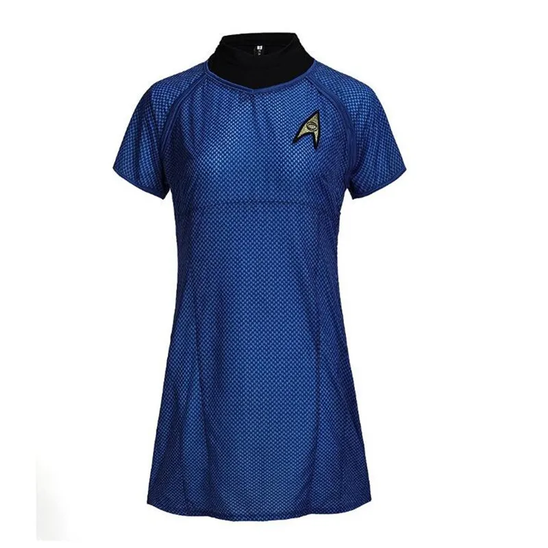 Новинка 2017 крутой женский костюм для косплея звезды трекк женское платье с