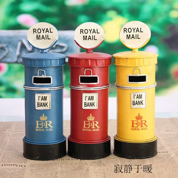 Fashion vintage chalybeate pillar-box retro finishing decoration desktop home accessories | Дом и сад