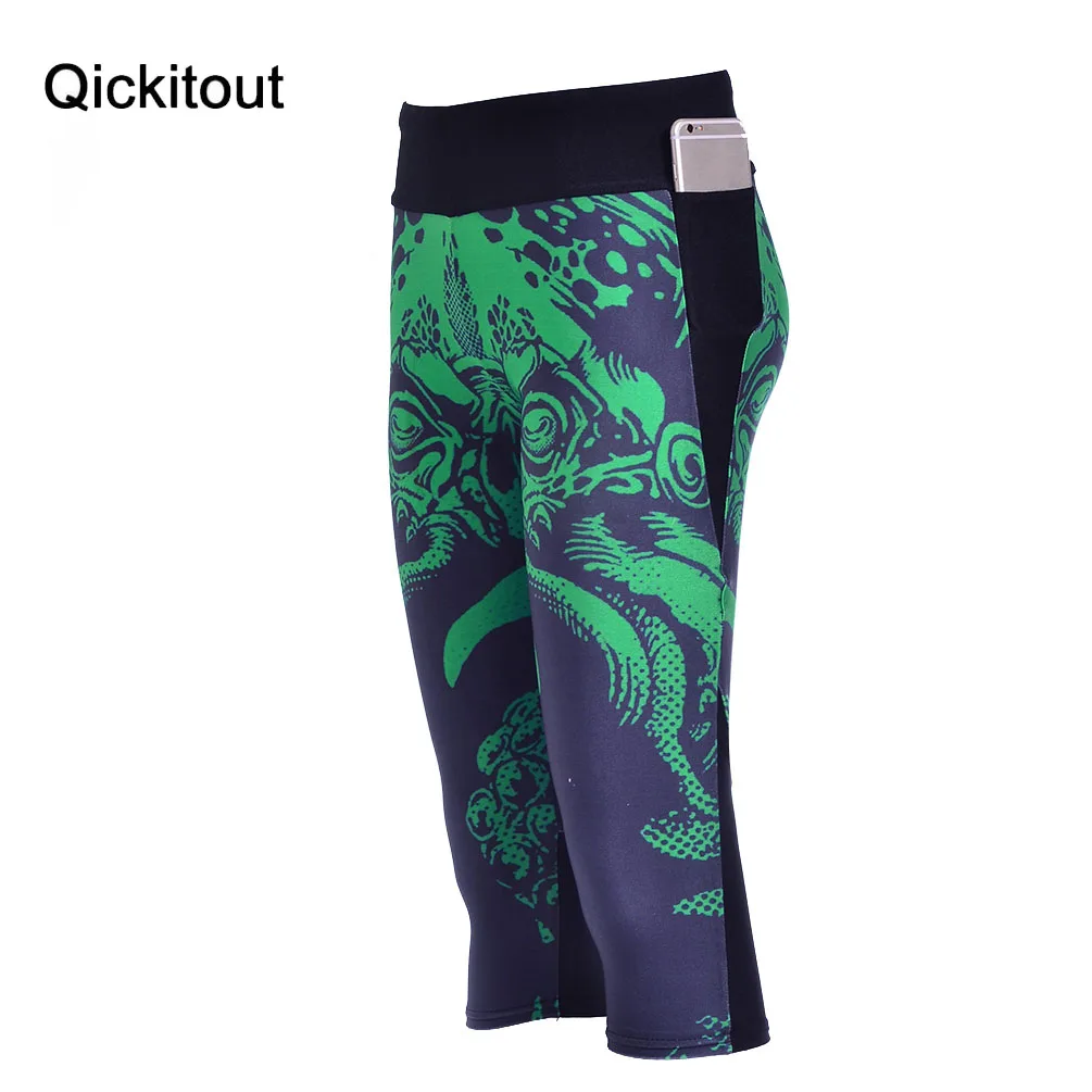 Новые сексуальные горячие продажи женские брюки с 7 точками леггинсы Зеленый