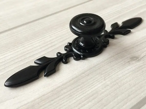 Черная ручка для выдвижного ящика ручки кухонного шкафа дверей мебели в стиле