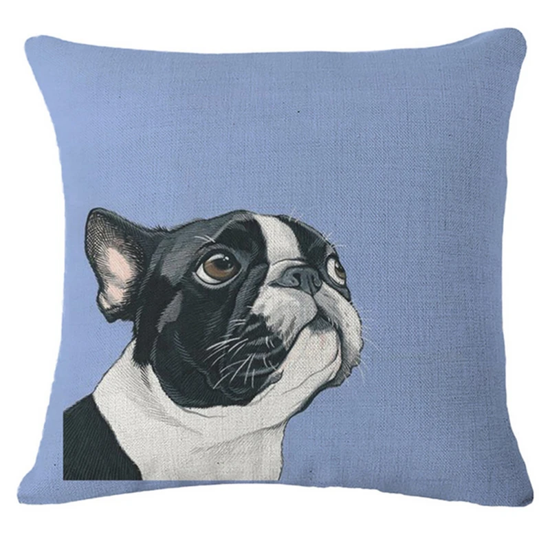Такса Бостон бультерьер собака животное подушка с Мопсом скандинавский хлопок