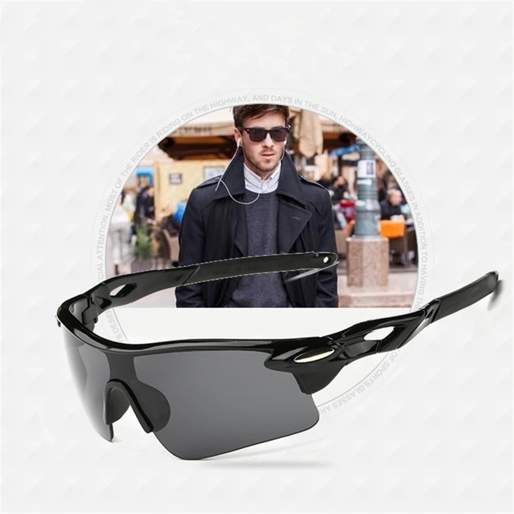 Cycling Sunglasses Sports Glasses Men UV400 for Bicycle Windproof Eyewear Bike Motorcycle | Спорт и развлечения