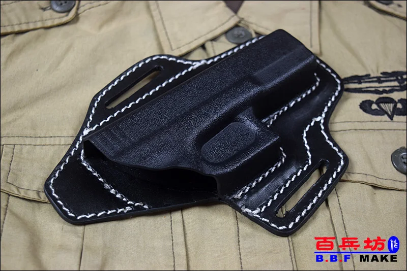 Bbf сделать Kydex кобуры пистолет из коровьей кожи Комбинации мешок талии висит