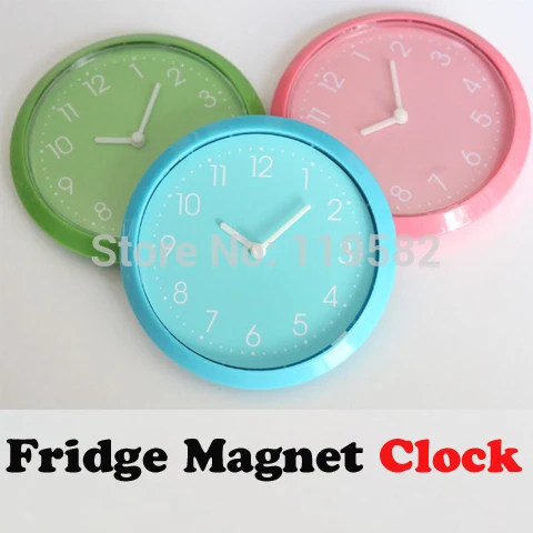 Простой магнит на холодильник дешевые кухонные настенные часы три цвета выбор