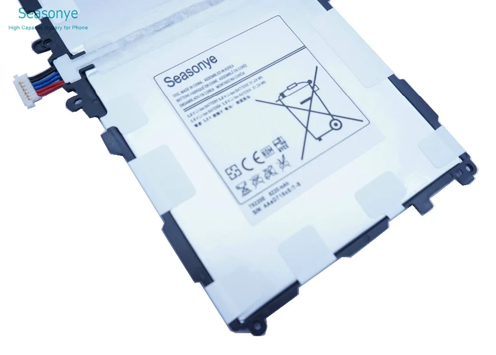 Seasonye 2 шт./лот 8220 мАч T8220E T8220U T8220C Сменный аккумулятор для Samsung galaxy P600 T520 P601 P605 Note 10 1