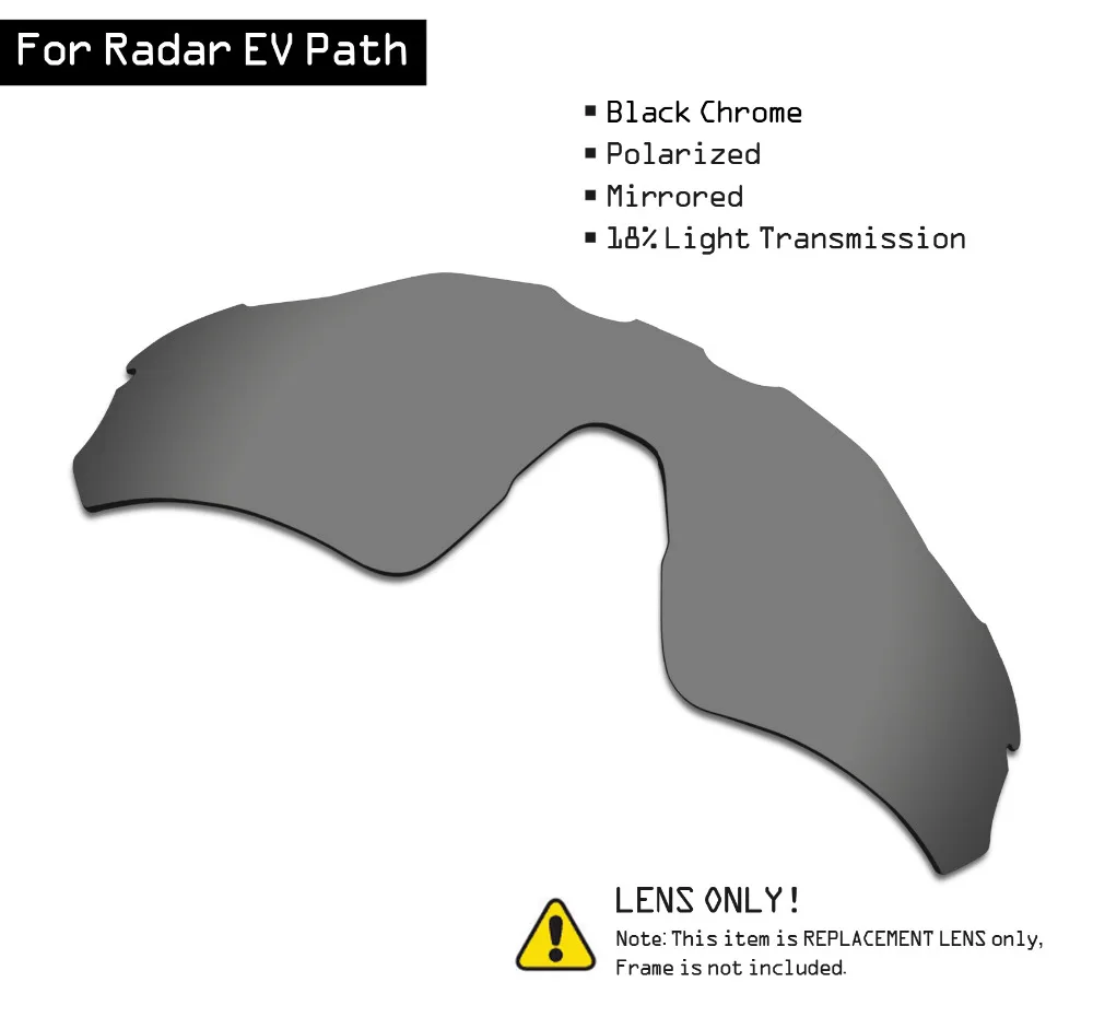 

Поляризованные солнцезащитные очки SmartVLT, Сменные линзы для Oakley, радар, EV, дорожка, черный, хром