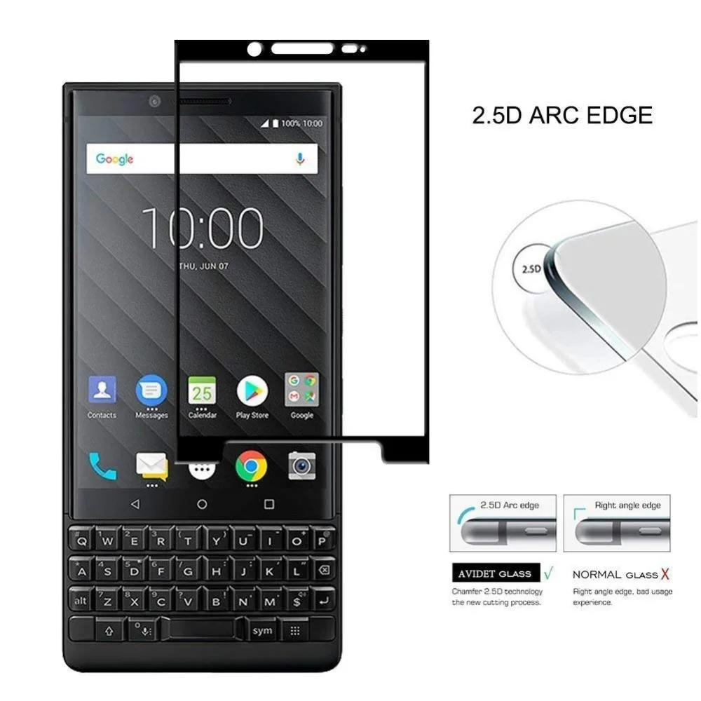 Для BlackBerry Key 2 Two Key2 4 5 "Новый 9H твердость 2.5D ультратонкое полное покрытие