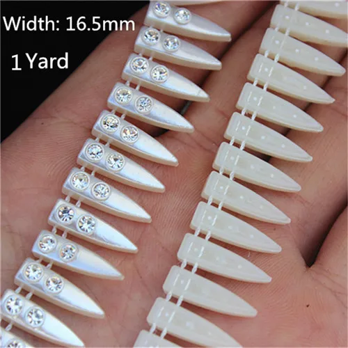 16.5mm 1Yard Cong Shao, 1 ярд/сумка, многоразмерные стразы, цепочка с жемчугом, цепочка с кристаллами, пришивная отделка, сделай сам, свадебное платье, украшение для дома, вечерние, WCAA1 - Цвет: 16.5mm 1Yard