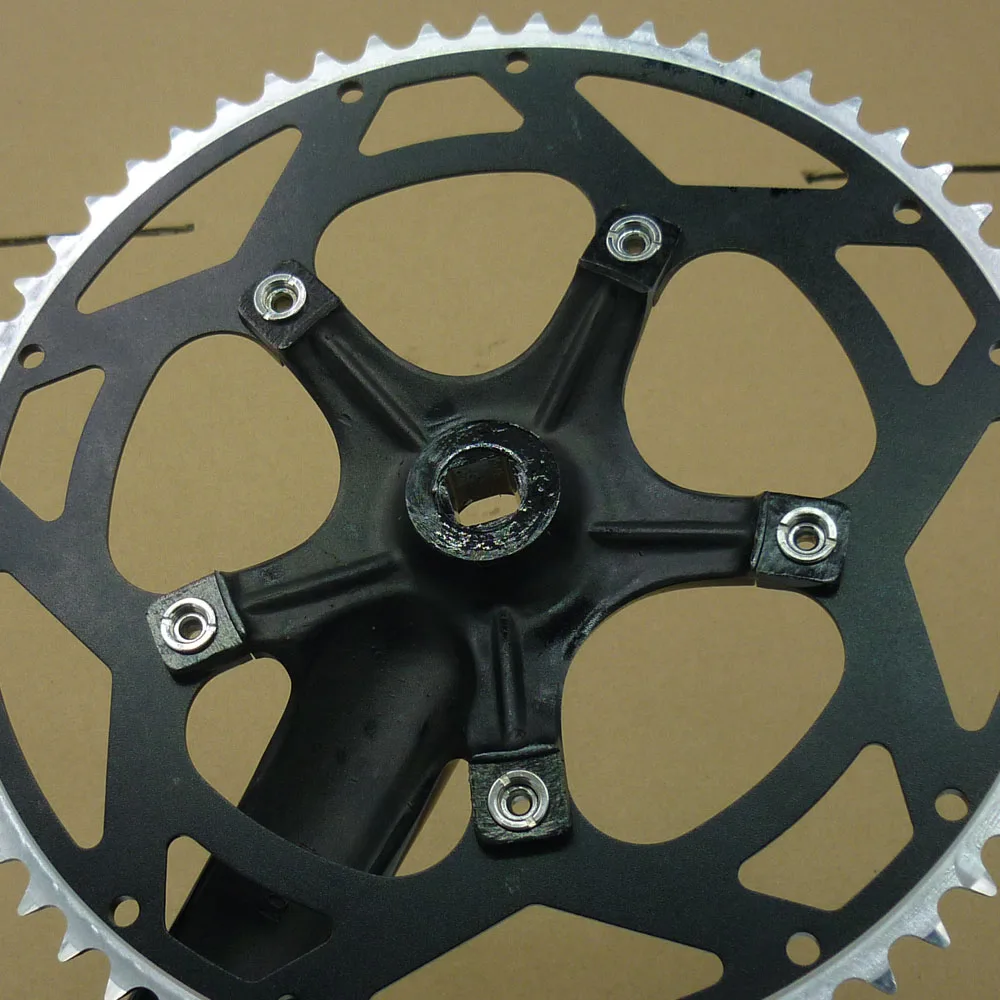 7075 alloy single speed teeth Chain set 60T big Road Bicycle crankset 60 gear Track Fixie Fixed bike chainset for Folding | Спорт и