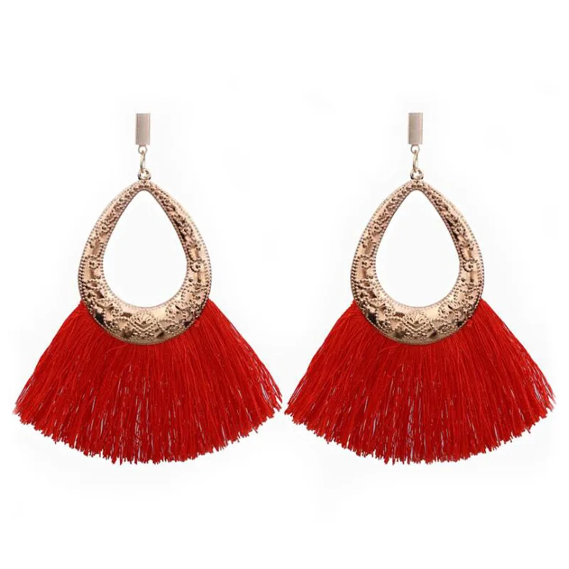 Новые модные женские серьги с кисточками 2019 Boho большие висячие бахромой помпоном