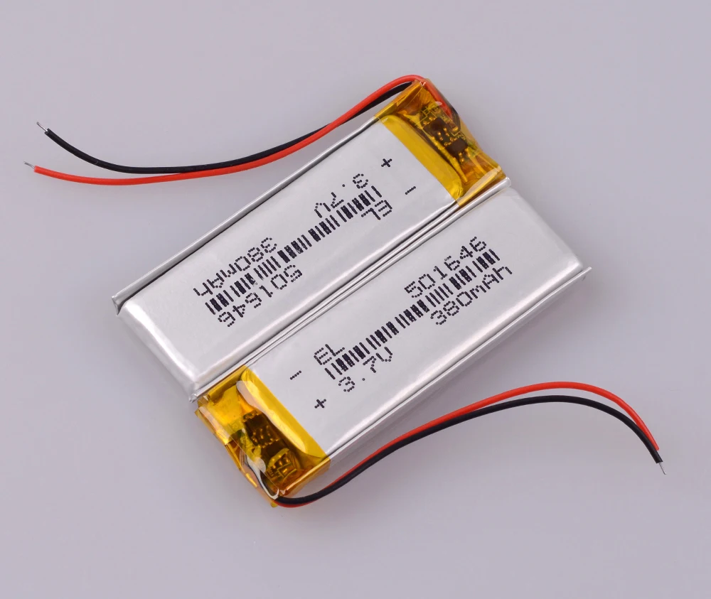 3,7 V 380mAh 501646 Литий-полимерная LiPo аккумуляторная батарея, ионные батареи для samsung YP-U5 плеера, маленькие игрушечные наушники