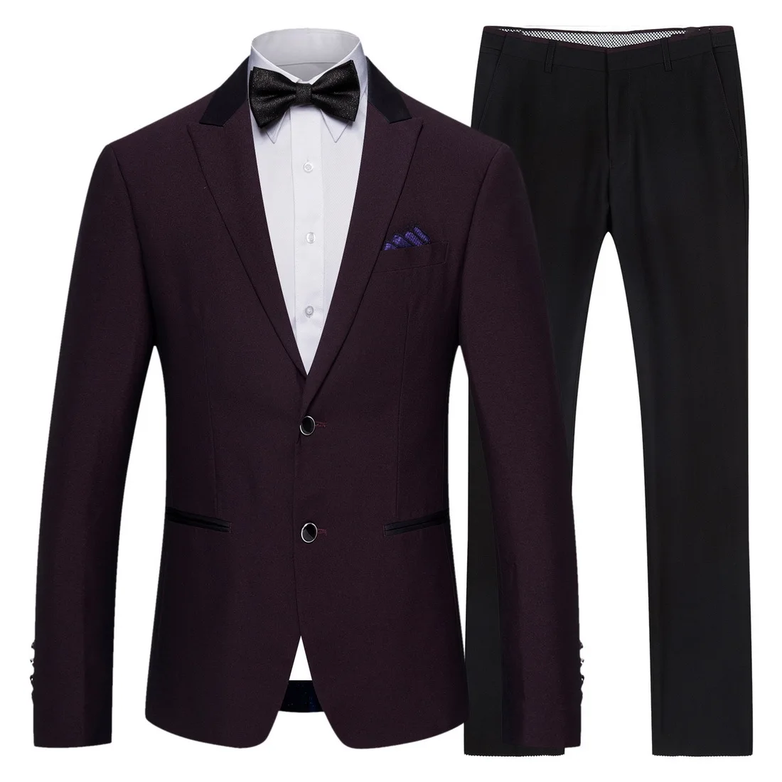 XF014 Men 2019 Clothes M-5XL business casual suit &amp trousers 2 pieces of groom's best man's wedding mens suits Plazers | Мужская