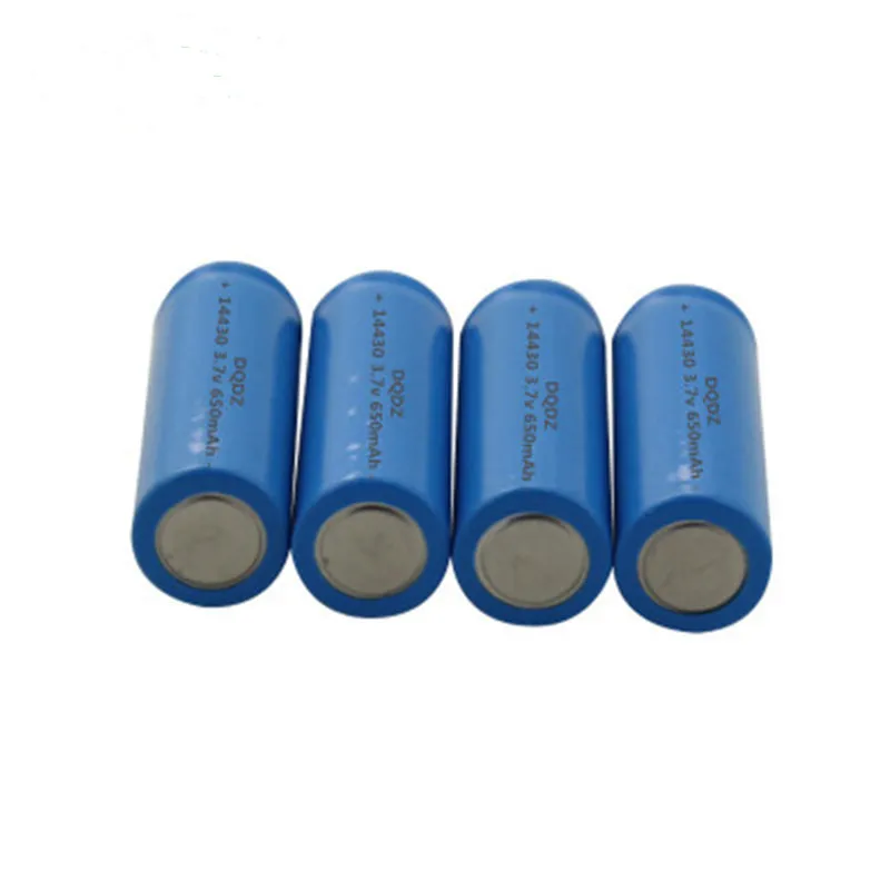 8 шт 14430 литиевая батарея 650 mAh 3 7 v зарядка плоская Li-Ion цилиндрическая